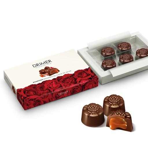 Caja de chocolates rosas x 5