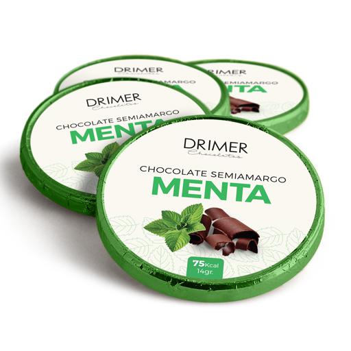 Moneda de chocolate con menta drimer