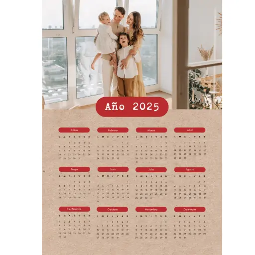 Calendario anual personalizado 2025 i