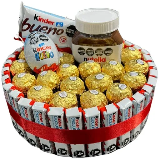 Torta de chocolates kinder rocher premium 