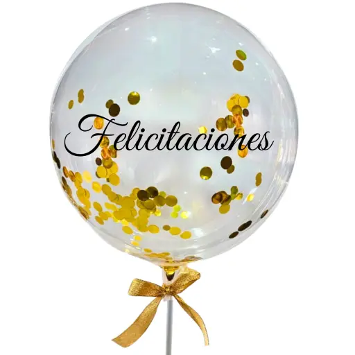 GLOBO BURBUJA FELICITACIONES CON AIRE