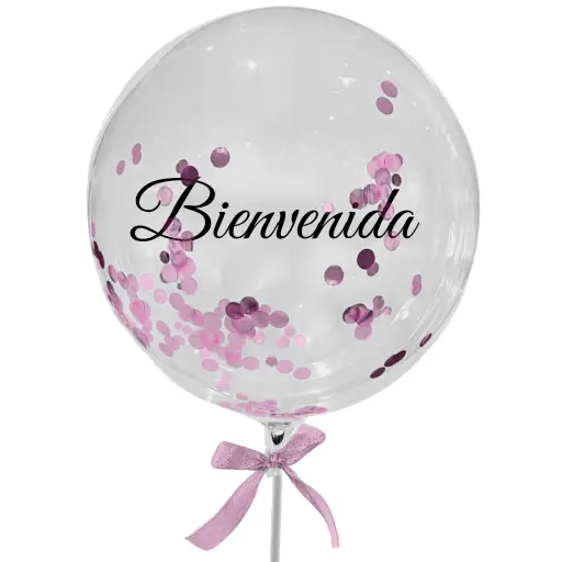 Globo burbuja bienvenida con aire