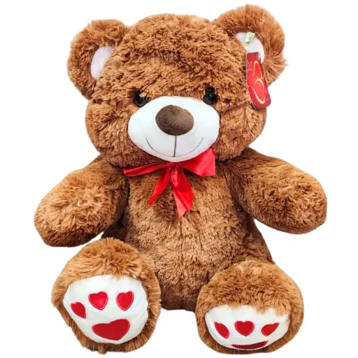 Peluche oso con huella 431026 marron