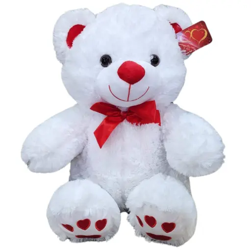 Peluche oso con huella 431026 blanco