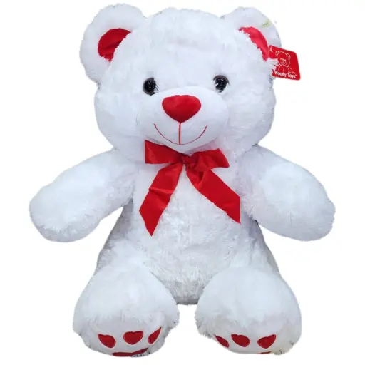 Peluche oso con huella 441172 blanco