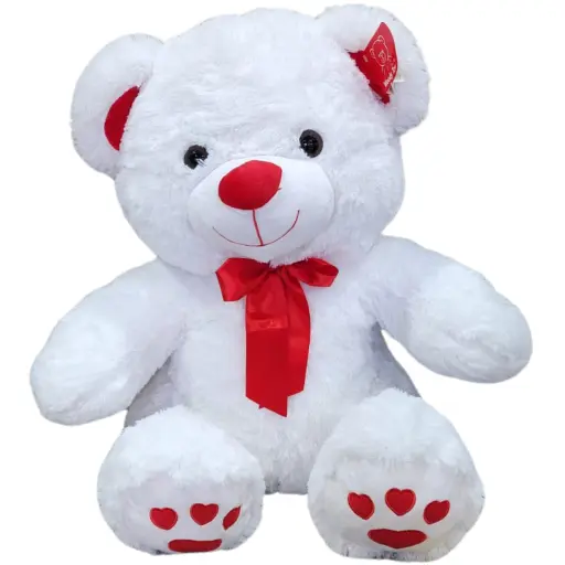 Peluche oso con huella 4411722 blanco