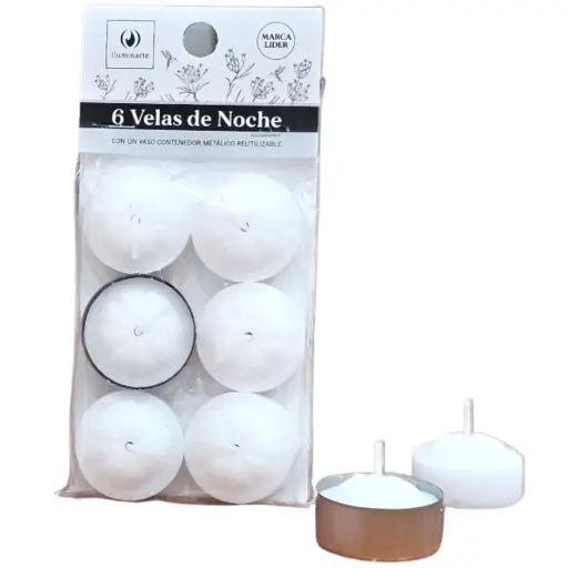 Set de 6 velas de noche iluminarte