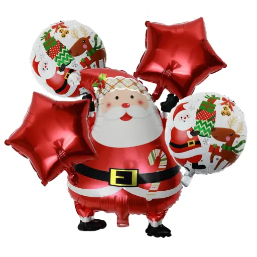 SET DE GLOBOS NAVIDAD PAPA NOEL CON HELIO