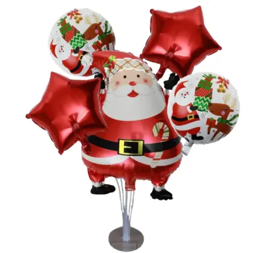 SET DE GLOBOS NAVIDAD PAPA NOEL CON AIRE