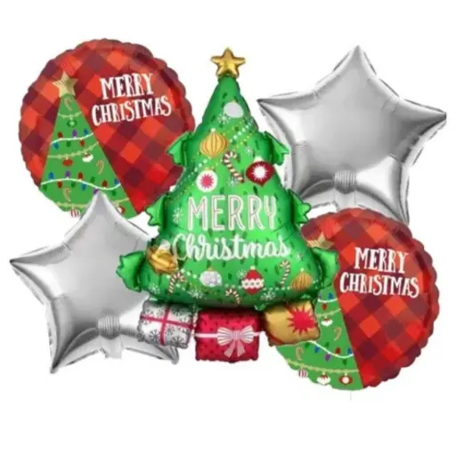 SET DE GLOBOS ARBOL DE NAVIDAD CON HELIO