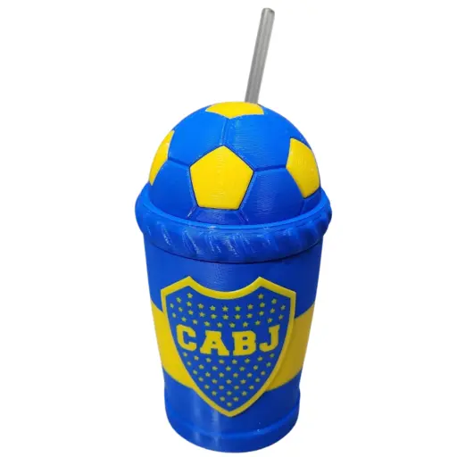 Vaso 3d con sorbete boca