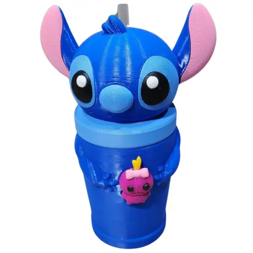 Vaso 3d con sorbete stitch