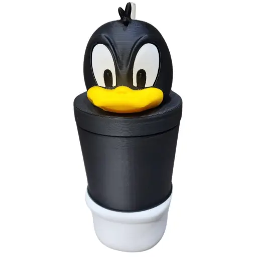 Vaso 3d con sorbete pato lucas