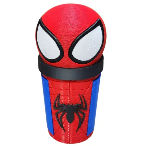 Vaso 3d con sorbete spiderman