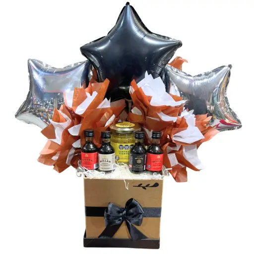Box laur con globos
